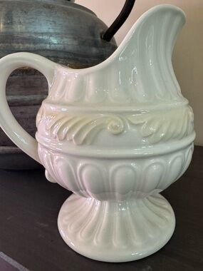 Lenox Butler's Pantry Ivory Ceramic
Creamer Pitcher Gravy Boat Farmhouse Vase